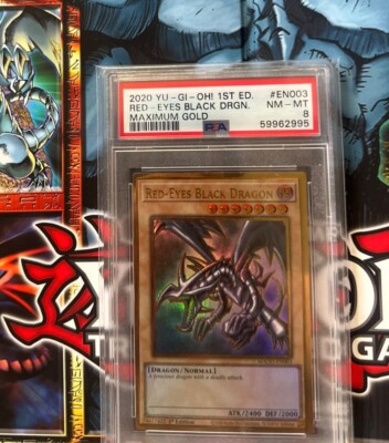 Yugioh 1st Edition Red-Eyes Black Dragon MAGO-EN003 PSA 8 Mint-image