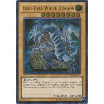 Yu-Gi-Oh! Blue-Eyes White Dragon YSKR-EN001 Ultimate Rare Moderately Played-image