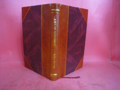 A B C Of Economics 1933 By Ezra Pound [Leather Bound]-image