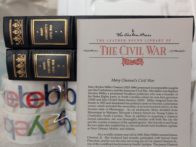 MARY CHESTNUT'S CIVIL WAR ~ 2 Volume Set EASTON PRESS Library of the Civil War!!-image