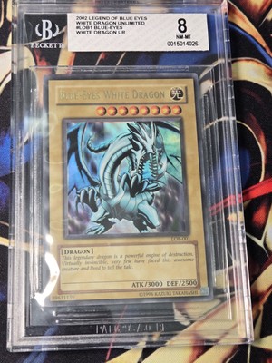 Yugioh 2002 Blue Eyes White Dragon - Foil Shift Misprint - Original 2002 Print-image