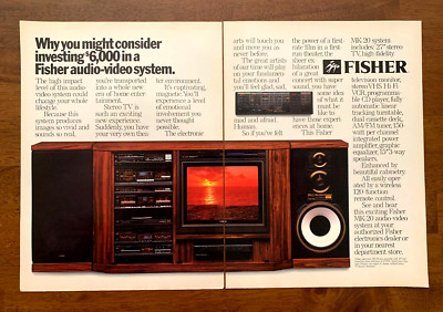 1980s Fisher MK-20 TV Audio Video System Vintage Print Ad/Poster Retro Wall Art-image