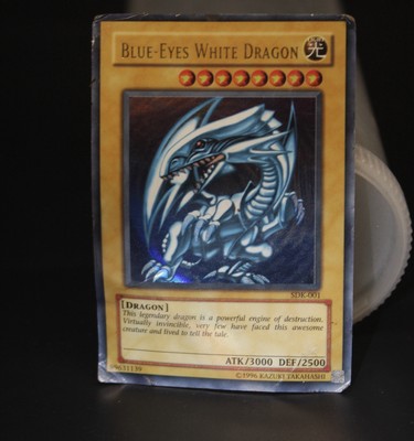 *Bad Condition* Blue-Eyes White Dragon & Red-Eyes Black Dragon YuGiOh cards-image