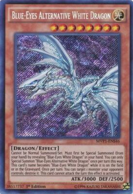 Yugioh! LP Blue-Eyes Alternative White Dragon - MVP1-ENS46 - Secret Rare - 1st E-image