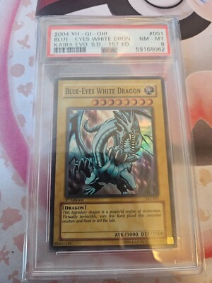 2004 Yu-Gi-Oh! Blue-Eyes White Dragon SKE-001 1st Edition PSA 8 MINT-image