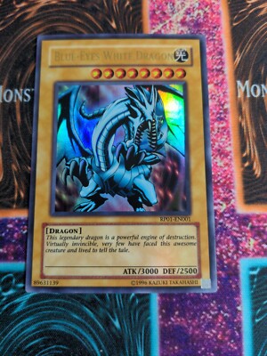 Yu-Gi-Oh! Blue-Eyes White Dragon RP01-EN001 Ultra Rare NM OG Print-image