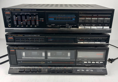 Vintage Fisher Stereo + Cassette Deck + Amp (3 Pc Stereo System) Studio Standard-image