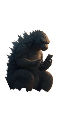 Crying Godzilla Vinyl Car Decal Sticker – Waterproof & UV-Resistant-image