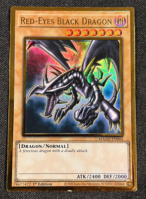Yu-Gi-Oh! Red-Eyes Black Dragon MAGO-EN003 Gold Rare AA-image