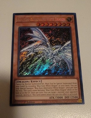 BLUE-EYES ALTERNATIVE WHITE DRAGON * 1ST EDITION SECRET RARE RA02-EN010 YUGIOH!-image