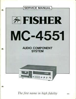 Vintage Fisher Service Manual Audio Component System MC-4551-image