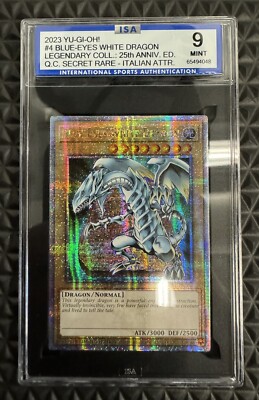 PSA 9 2023 YU-GI-Oh 25th Anniversary Blue-Eyes White Dragon Quarter Century Rare-image