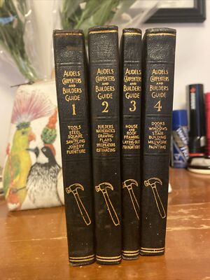 Set of 4 Audels Carpenters and Builders Guide 1928-image