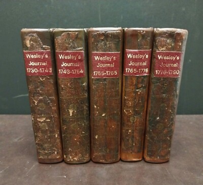 1797 An Extract of the Rev. Mr. John Wesley's Journal (5 Volumes Set)  Leather-image