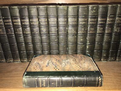 LEATHER Set;WAVERLY NOVELS! First Edition 1829-1832 Sir Walter Scott 48 COMPLETE-image