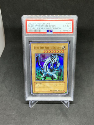2002 Yugioh LOB Blue Eyes White Dragon Legend Blue Eyes Wht Dragon PSA 6-image