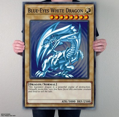 Yugioh X Mondo Blue Eyes White Dragon Poster #109-image