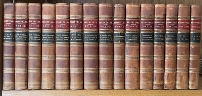 LEATHER Set; WILIAM SHAKESPEARE! First Edition Thus By AJ Valpy Complete  1833-image