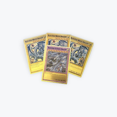 Blue Eyes White Dragon | Gold Promo | Collector | DIY Holo | Orica  LDS2-EN001 -image