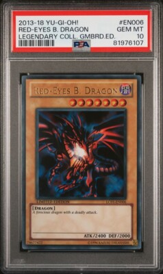 YuGiOh Red-Eyes Black Dragon LC01-EN006 Ultra Rare Limited Edition PSA 10-image