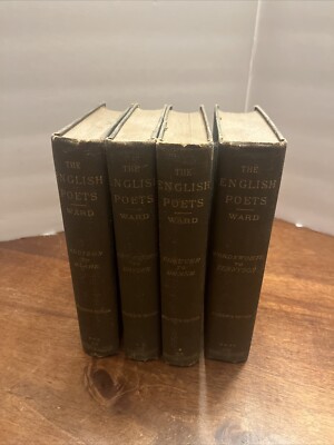 1894 4Vol The English Poets Set Dryden Addison Blake-image