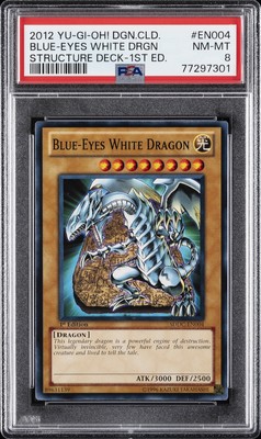 2012 YU-GI-OH! DRAGONS COLLIDE STRUCTURE DECK BLUE-EYES WHITE DRAGON PSA 8-image