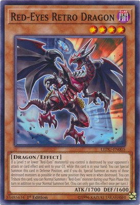 Red-Eyes Retro Dragon - LEDU-EN005 - Common - 1st Edition Near Mint Legendary Du-image