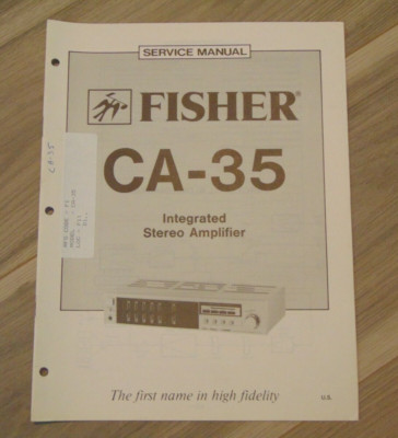 Fisher CA-35 Service Manual Stereo Amplifier-image