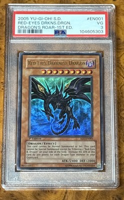 2005 Yu-Gi-Oh! Starter Deck: Red Eyes Darkness Dragon - Holo, 1st Edition, PSA 3-image