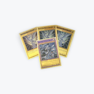  Blue Eyes White Dragon | | Gold Promo | Collector | DIY Holo | Orica | Yugioh -image