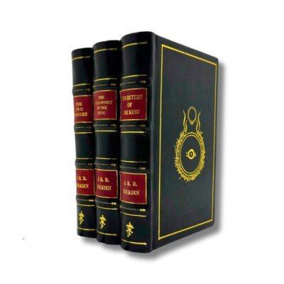 Lord Of The Ring (3 book Set black leather) Premium Leather Bound]-image