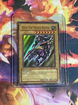 Yu-Gi-Oh! TCG Gaia The Fierce Knight Legend of Blue Eyes White Dragon LOB-006...-image