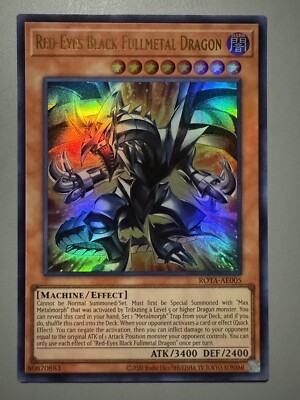 YUGIOH RED-EYES BLACK FULLMETAL DRAGON ASIA ENGLISH ROTA-AE005 ULTRA RARE-image