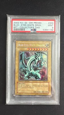 2002 YU-GI-OH! Promo Blue-Eyes White Dragon BPT#003 Collector's Tins PSA 9-image