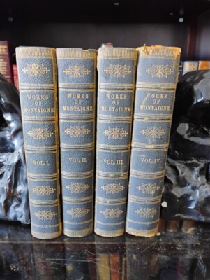 1872 Works of Michael De Montaigne Set Leather Binding-image
