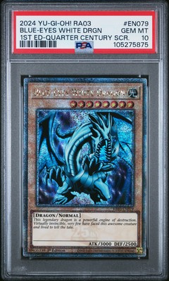 2024 YU-GI-OH! RA03-QUARTER CENTURY BONANZA #EN079 BLUE-EYES WHITE DRAGON PSA 10-image