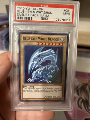 2010 Yugioh PSA 9 Blue-Eyes White Dragon DPKB-EN001-image