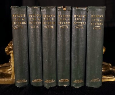 1854, 6 VOL SET, THE WORKS OF LORD BYRON, EDITED by THOMAS MOORE ILLUSTRATED-image