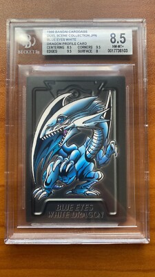 YUGIOH BANDAI DUEL SCENE BLUE EYES WHITE DRAGON  BGS 8.5-image