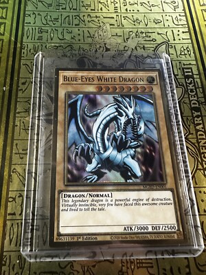 Yu-Gi-Oh! TCG Blue-Eyes White Dragon Premium Gold Rare 1st Maximum Gold-image
