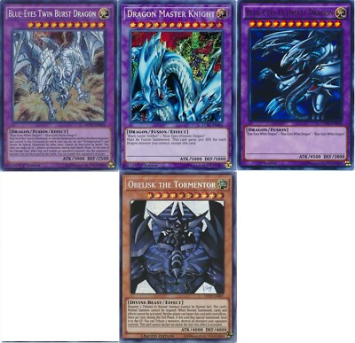 Yugioh Blue-Eyes Complete Deck - Ultimate Dragon - Twin Burst - Obelisk 55 Cards-image
