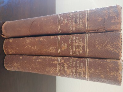 Pictorial History of the World's Great Nations 3 Vlm set Charlotte Yonge 1882-image