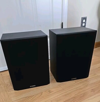 Pair of Fisher ST-992W 3-Way Speakers 100W Black Home System Audio-image