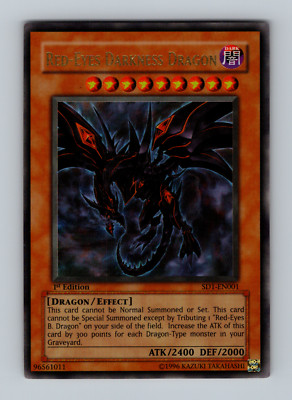 Red Eyes Darkness Dragon SD1 1st Ed Near Mint Ultra Rare NM Yugioh 2005-image