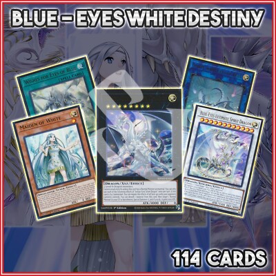 KAIBA BLUE-EYES WHITE DESTINY DECK 114 | Spirit Dragon Maiden Chaos YuGiOh-image