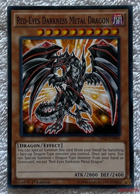 2016 Yu-Gi-Oh RED-EYES DARKNESS METAL DRAGON #SR02-EN009 Rise of the True-image