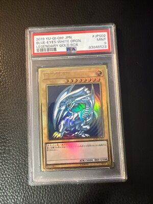 BLUE EYES WHITE DRAGON LEGENDARY GOLD BOX 2019 JPN JPS02 PSA 9 MINT-image