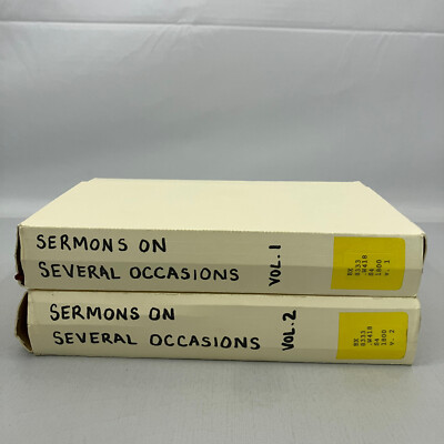 John Wesley Sermons on Several Occasions 2 Volume Set Antique Ex-Library-image