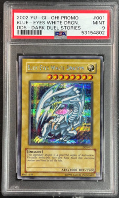 2002 Yu-Gi-Oh! Promo Blue-Eyes White Dragon DDS-001 PSA 9-image