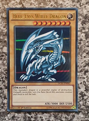 2017 Yugioh DUSA-EN043 Blue-Eyes White Dragon 1st Edition Ultra Rare MINT-image